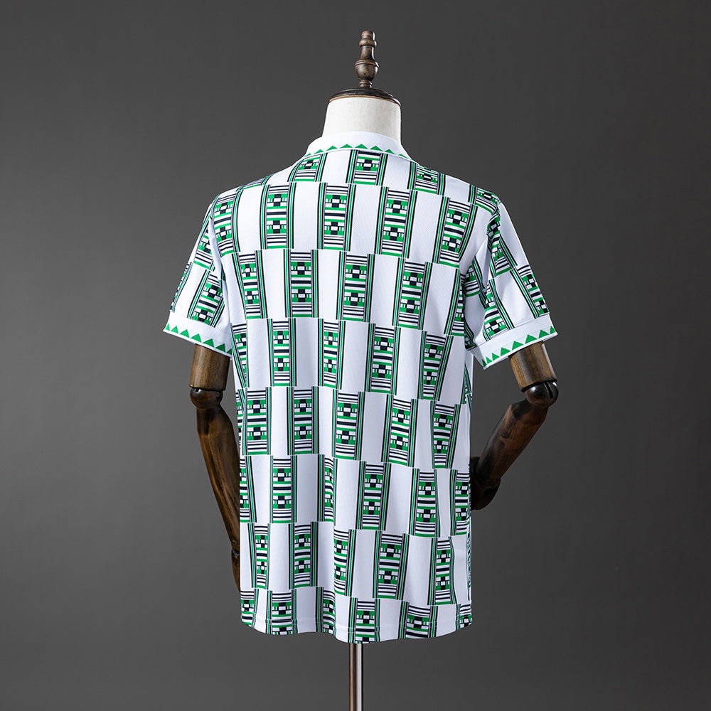 Camisola Nigeria 1994 Alternativa Branca Versão Adepto