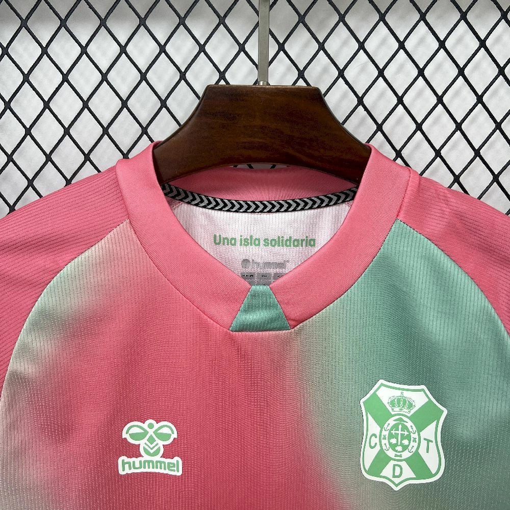 Camisola CD Tenerife 2025-26 Alternativa Rosa Versão Adepto