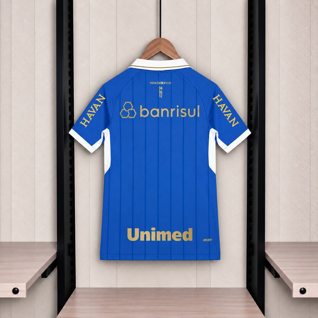 Camisola Gremio 2026-27 Alternativa Azul Escura Versão Adepto Todos Patrocinadores