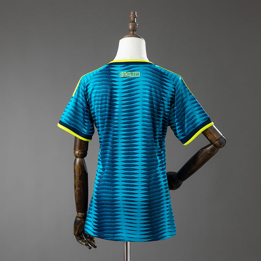 Camisola Colombia 2026 Alternativa Azul Versão Mulher