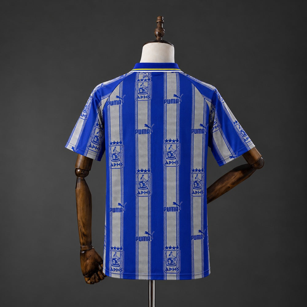 Camisola Aris Salónica 1998-99 Alternativa Azul Versão Adepto