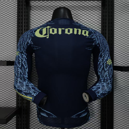 Camisola Manga Comprida CF America 2025-26 Alternativa Azul Versão Jogador