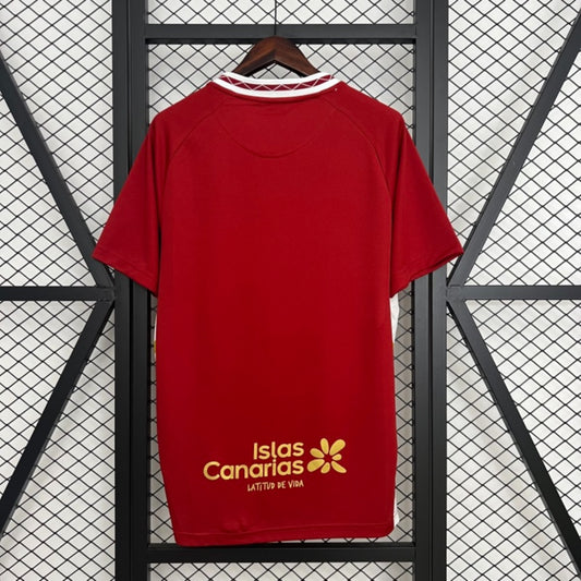 Camisola CD Tenerife 2025-26 Alternativa Vermelha Versão Adepto
