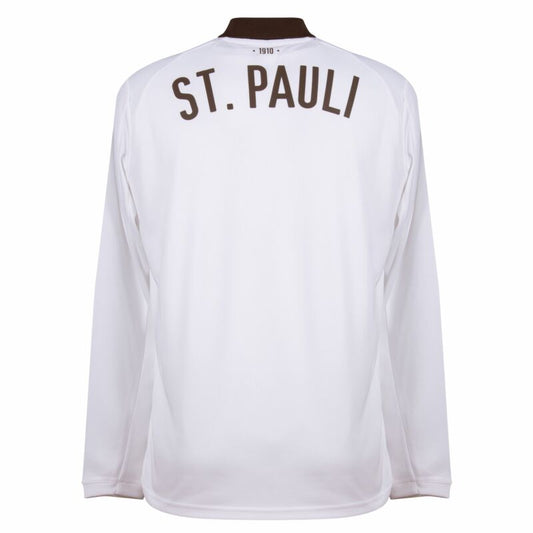 Camisola Manga Comprida FC St. Pauli 2025-26 Alternativa Branca Versão Adepto