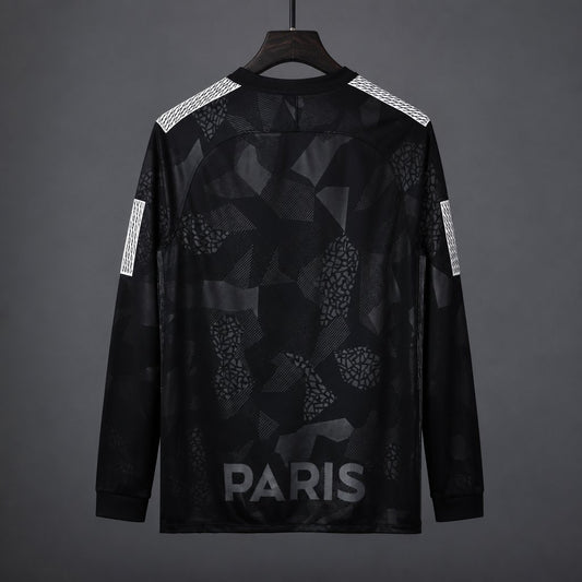 Camisola Manga Comprida FC Paris Saint-Germain 2017-18 Alternativa Preta Versão Adepto