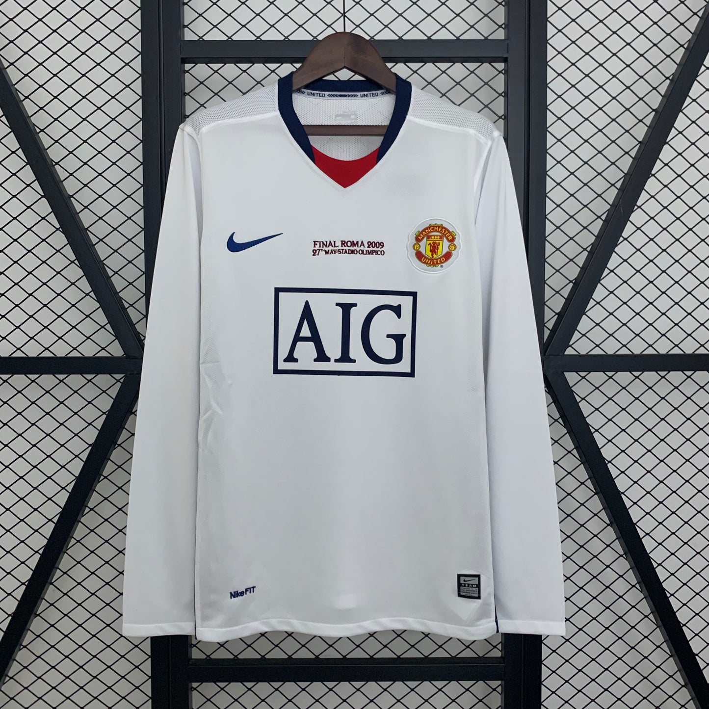 Camisola Manga Comprida M-United 2008-09 Alternativa Final UCL