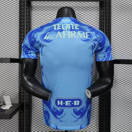 Camisola Tigres UANL 2025-26 Alternativa Azul Versão Jogador
