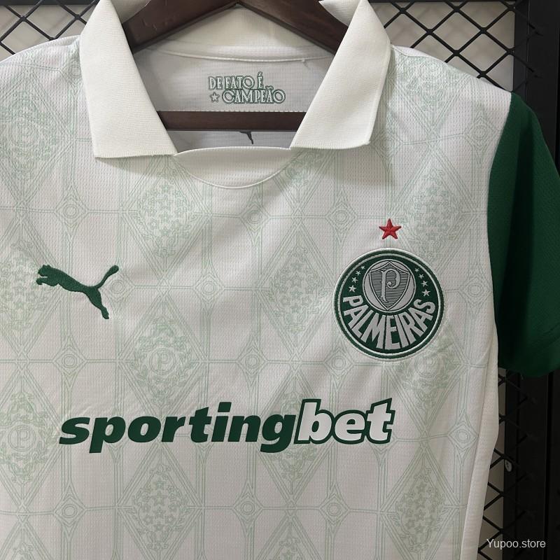 Camisola SE Palmeiras 2025-26 Alternativa Branca Versão Mulher