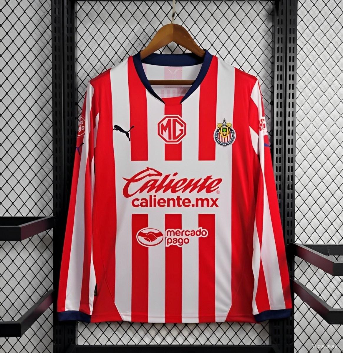 Camisola Manga Comprida CD Chivas 2024-25 Principal Versão Adepto