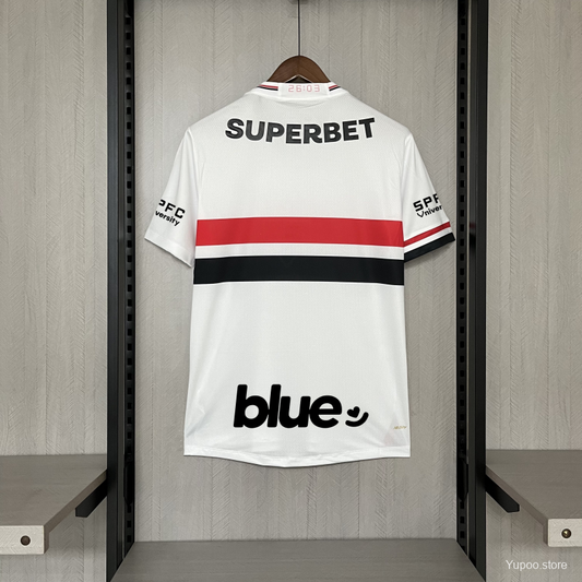 Camisola São Paulo 2025-26 Principal Versão Adepto Todos Patrocinadores