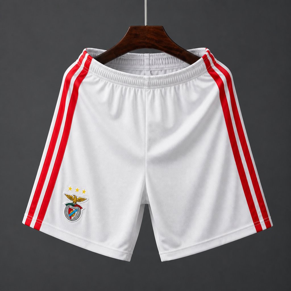 Calções S.L.B. 2026-27 Alternativos Brancos