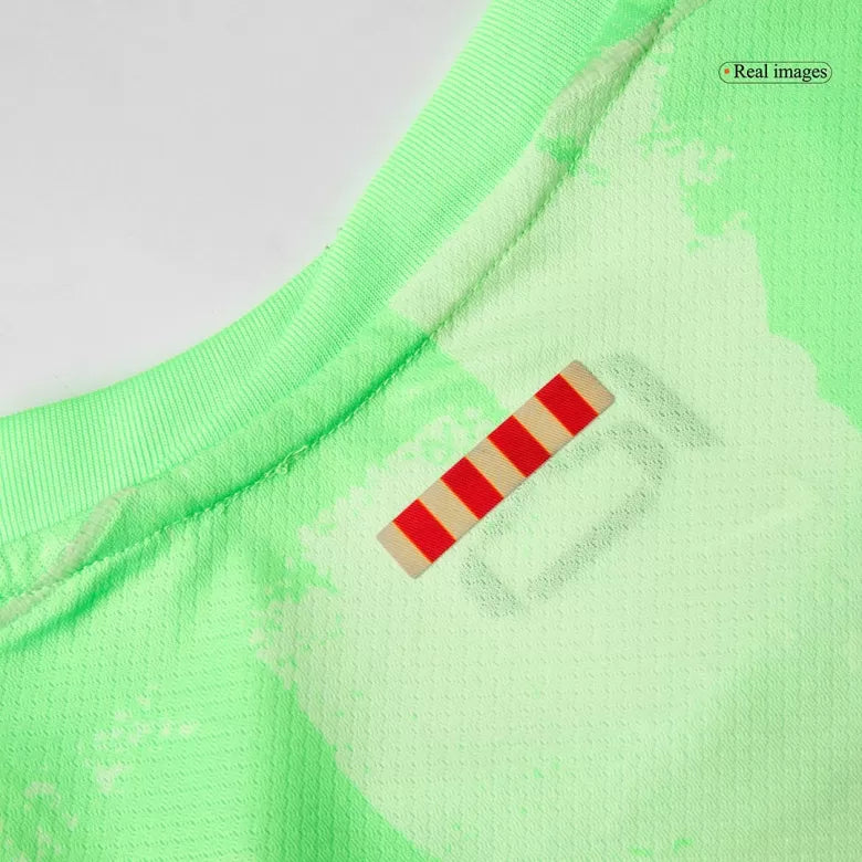 Camisola FC Barcelona 2024-25 Alternativa Verde UCL Versão Adepto RAPHINHA #11