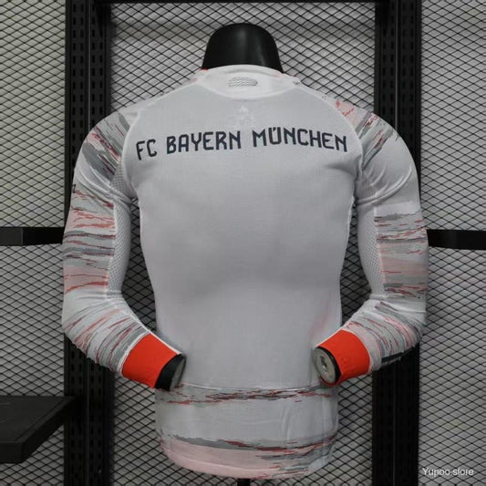 Camisola Manga Comprida FC Bayern Munique 2025-26 Alternativa Creme Versão Jogador