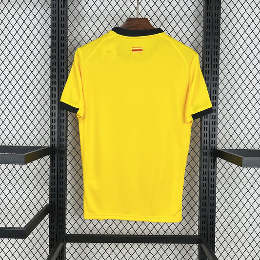 Camisola Girona FC 2025-26 Alternativa Amarela Versão Adepto