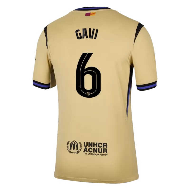 Camisola FC Barcelona 2025-26 Alternativa Amarela UCL Versão Adepto GAVI #6