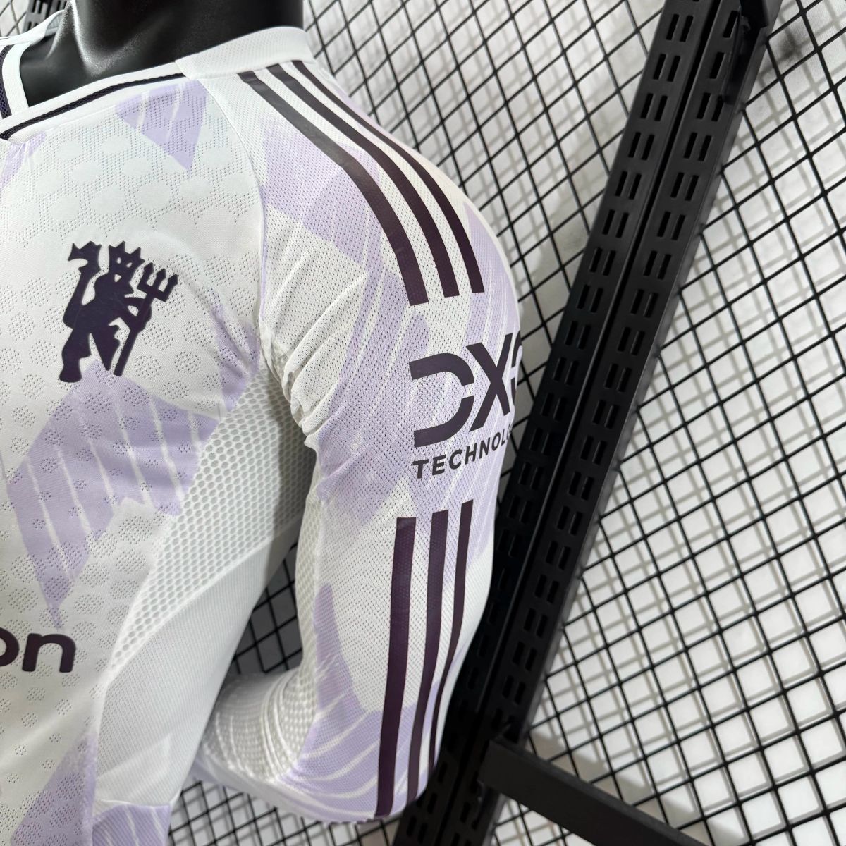 Camisola Manga Gomprida M-United 2025-26 Alternativa Branca Versão Jogador