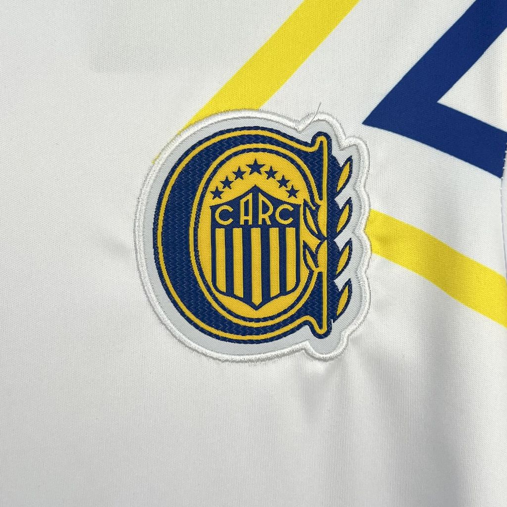 Camisola CA Rosario Central 2025-26 Alternativa Branca Versão Adepto