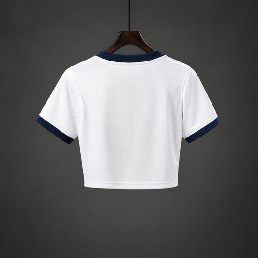 Crop Top Mulher FC Paris Saint-Germain 2026-27 Alternativo Branco