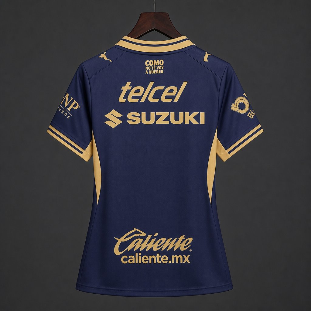 Camisola UNAM Pumas 2026-27 Alternativa Azul Versão Mulher