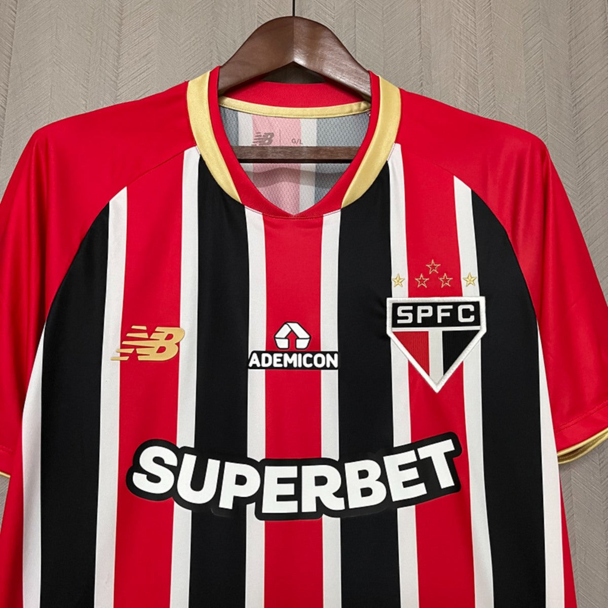 Camisola São Paulo FC 2025-26 Alternativa Riscas Versão Adepto