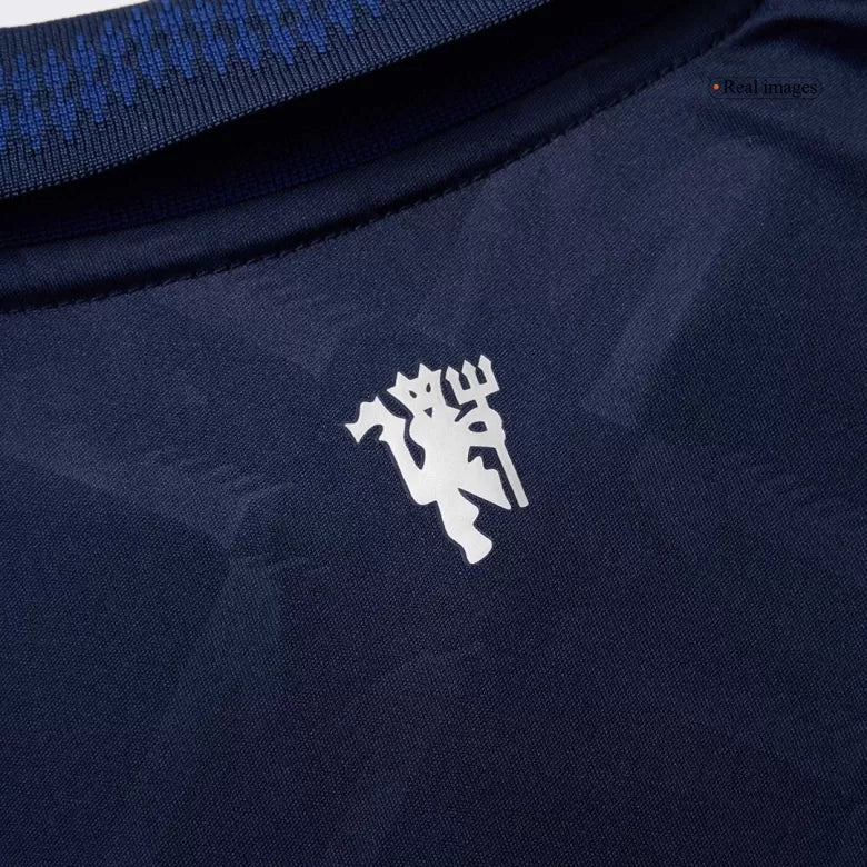 Camisola M-United 2024-25 Alternativa Azul Versão Mulher