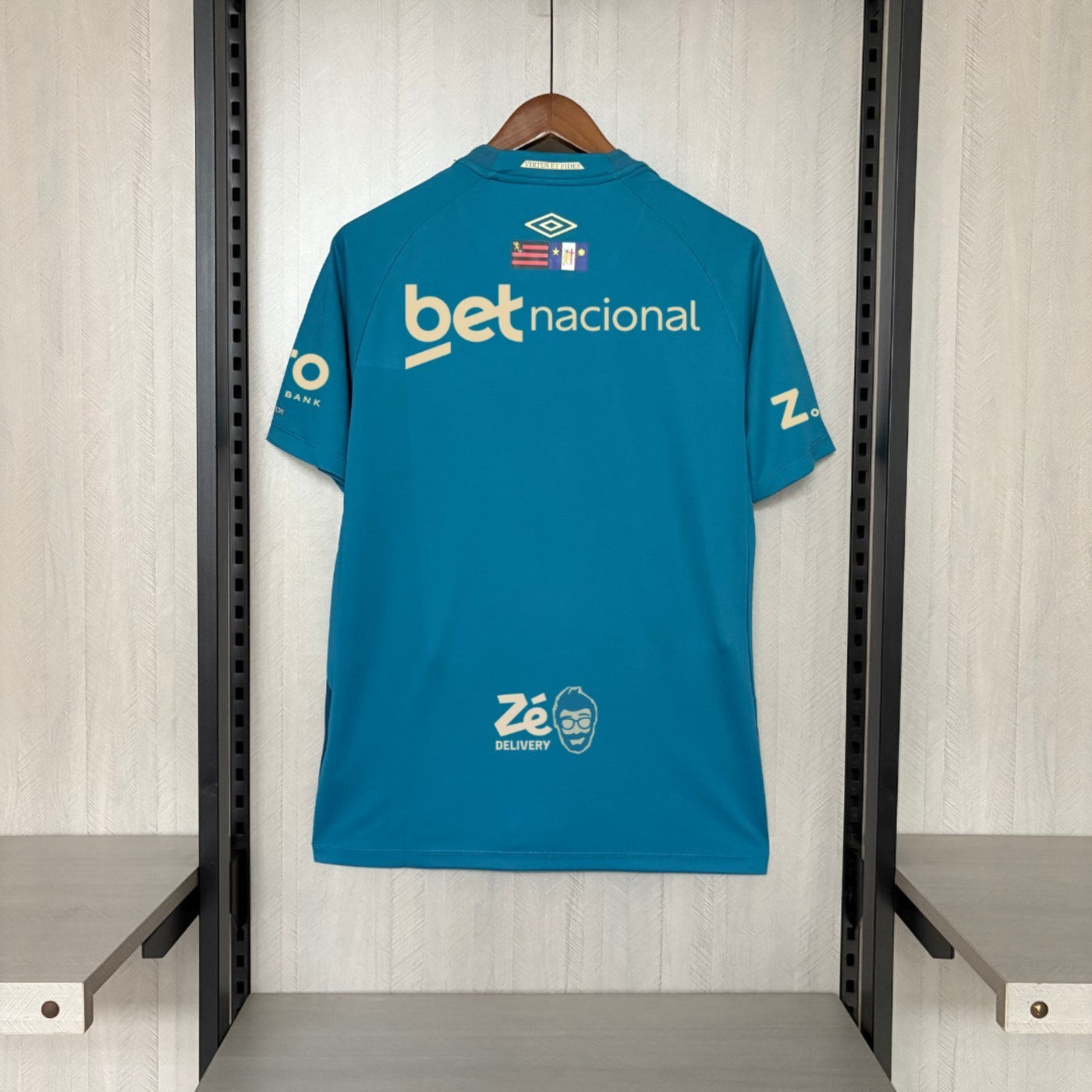 Camisola SC Recife 2025-26 Alternativa Azul Versão Adepto Todos Patrocinadores