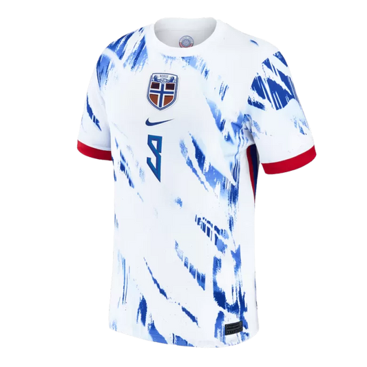 Camisola Noruega 2024 Alternativa Branca Versão Adepto HAALAND #9