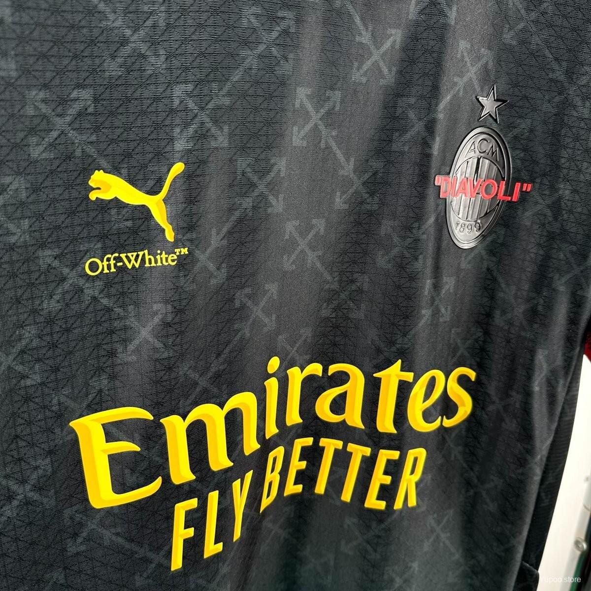 Camisola Ac Milan 2024-25 Alternativa Preta/Verde Versão Jogador