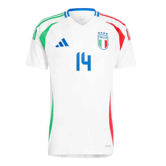 Camisola Italia 2024 Alternativa Branca Versão Adepto CHIESA #14