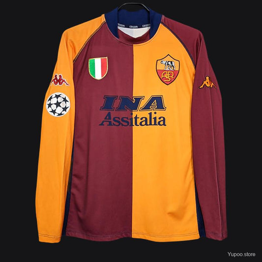 Camisola Manga Comprida AS Roma 2001-02 Principal UCL BATISTUTA #20