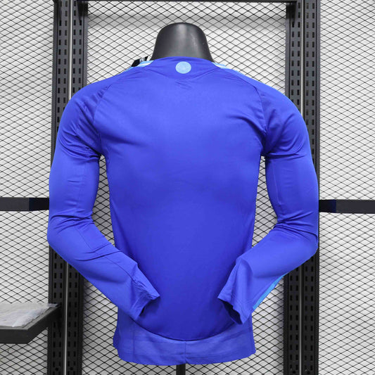 Camisola Manga Comprida Argentina 2024 Alternativa Azul Versão Jogador