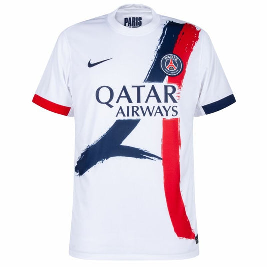 Camisola FC Paris Saint-Germain 2024-25 Alternativa Branca UCL Versão Adepto O.DEMBÉLÉ #10