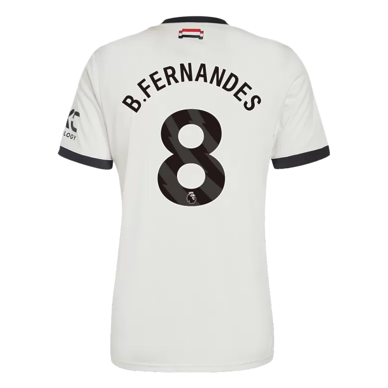 Camisola M-United 2024-25 Alternativa Branca Versão Adepto B.FERNANDES #8