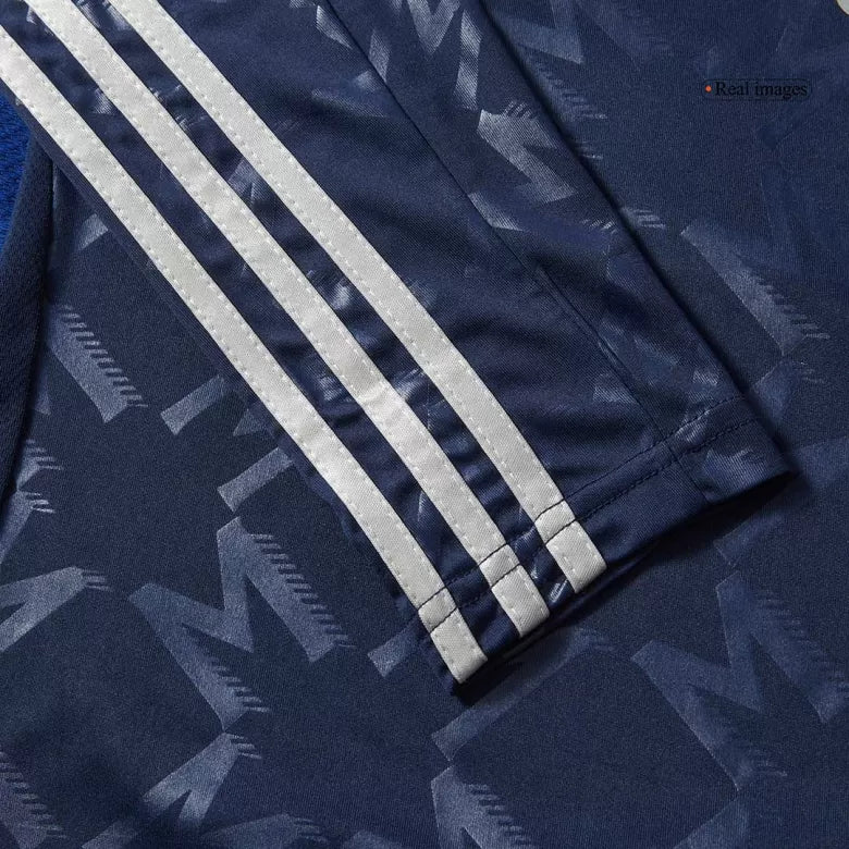 Camisola Manga Comprida M-United 2024-25 Alternativa Azul Versão Adepto