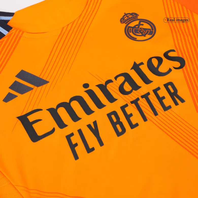 Camisola Real Madrid CF 2024-25 Alternativa Laranja Versão Adepto