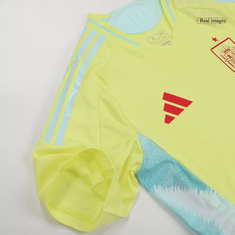 Camisola Espanha 2024 Alternativa Amarela Versão Adepto