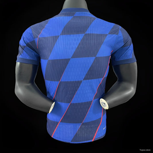 Camisola Croácia 2024 Alternativa Azul Versão Jogador