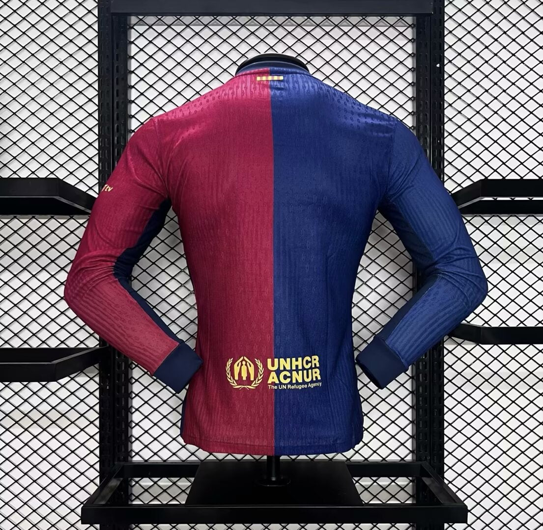 Camisola Manga FC Comprida Barcelona 2024-25 Principal Versão Jogador