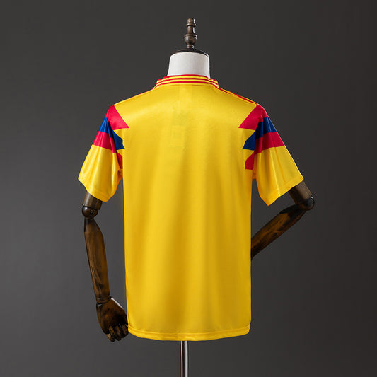 Camisola Colombia 1990 Principal Versão Adepto