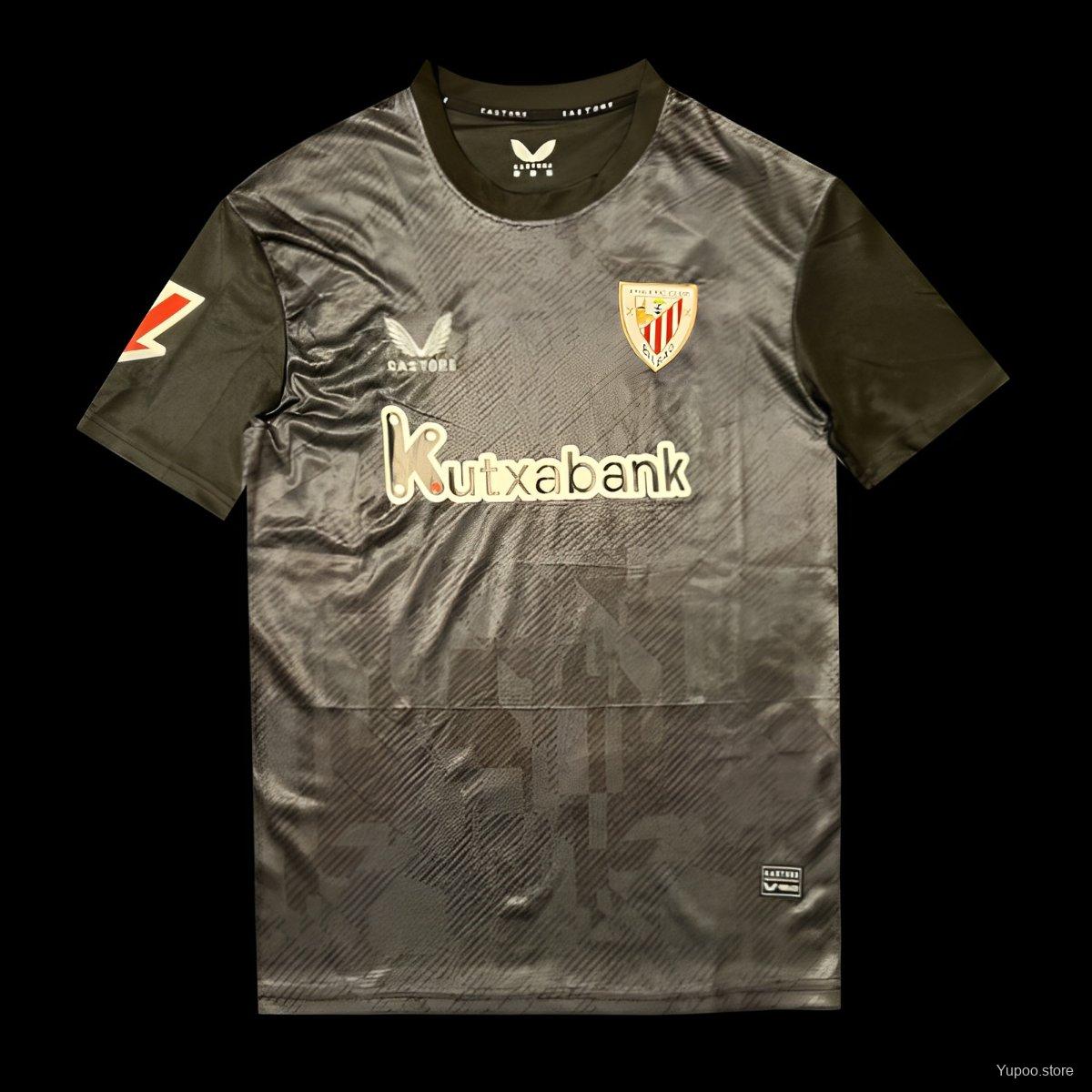 Camisola Athletic Club Bilbao 2025-26 Alternativa Preta Versão Adepto