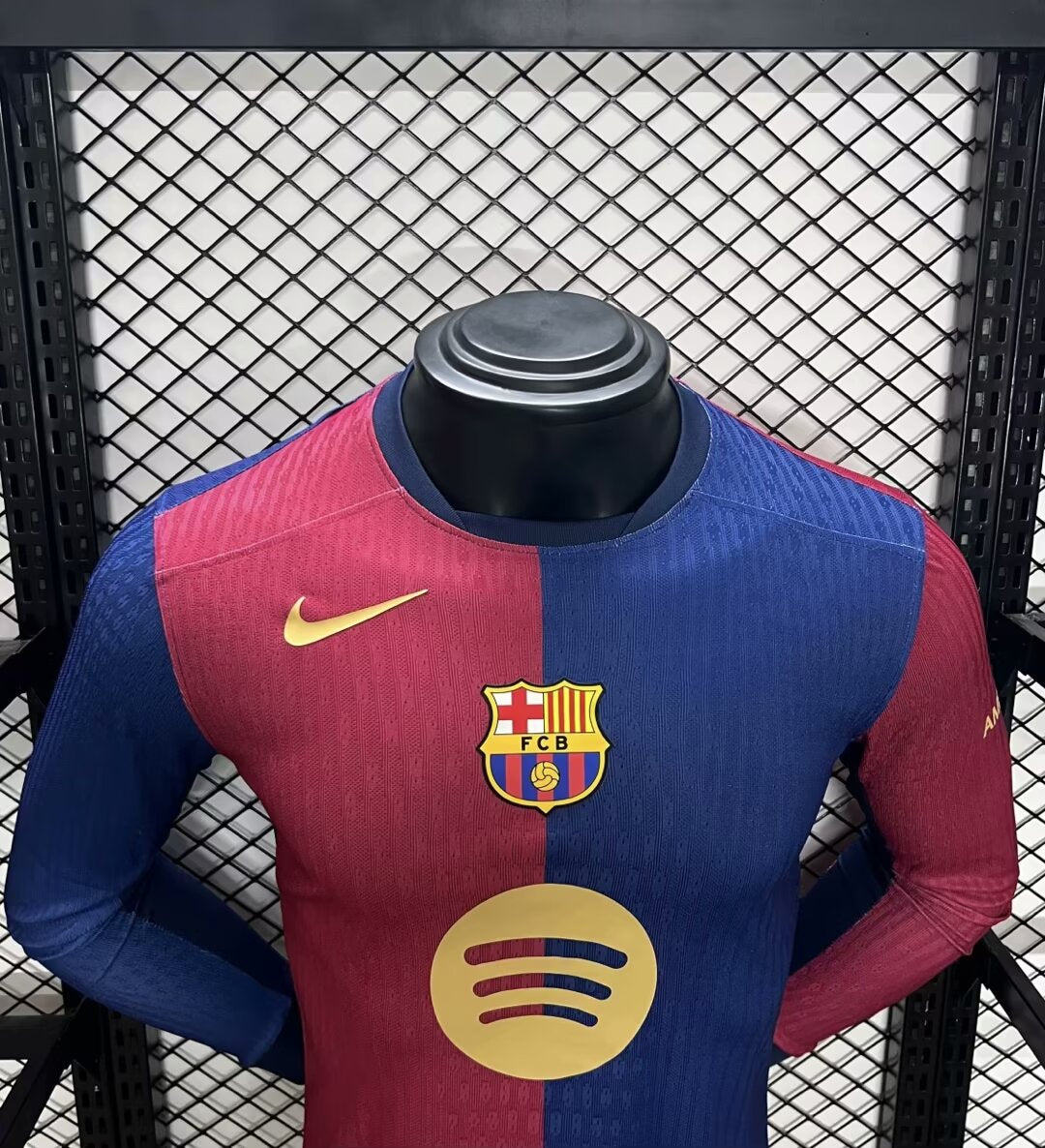 Camisola Manga FC Comprida Barcelona 2024-25 Principal Versão Jogador
