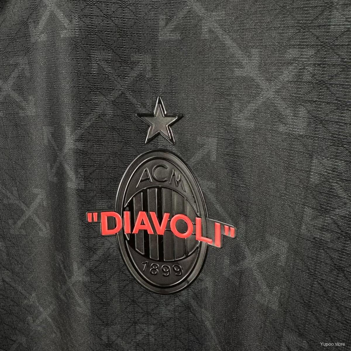 Camisola Ac Milan 2024-25 Alternativa Preta/Verde Versão Jogador