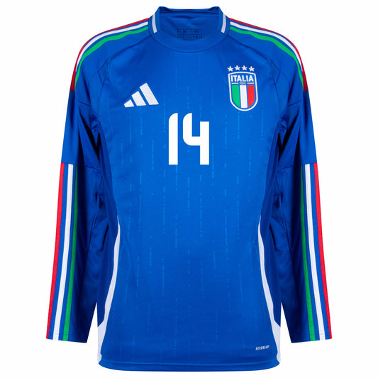 Camisola Manga Comprida Italia 2024 Principal Versão Adepto CHIESA #14