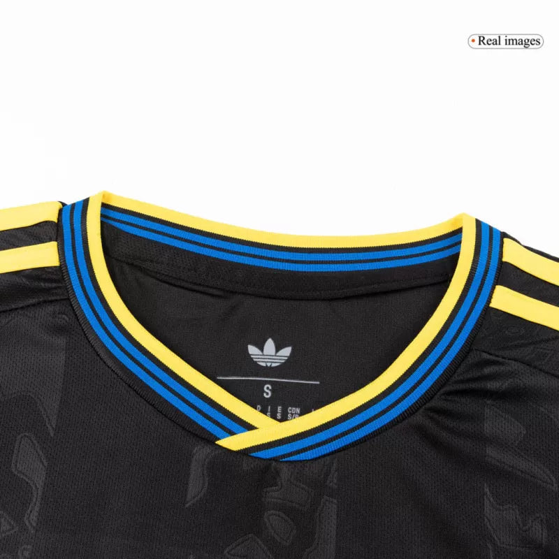 Camisola Manga Comprida M-United 2025-26 Alternativa Preta Versão Jogador Adepto