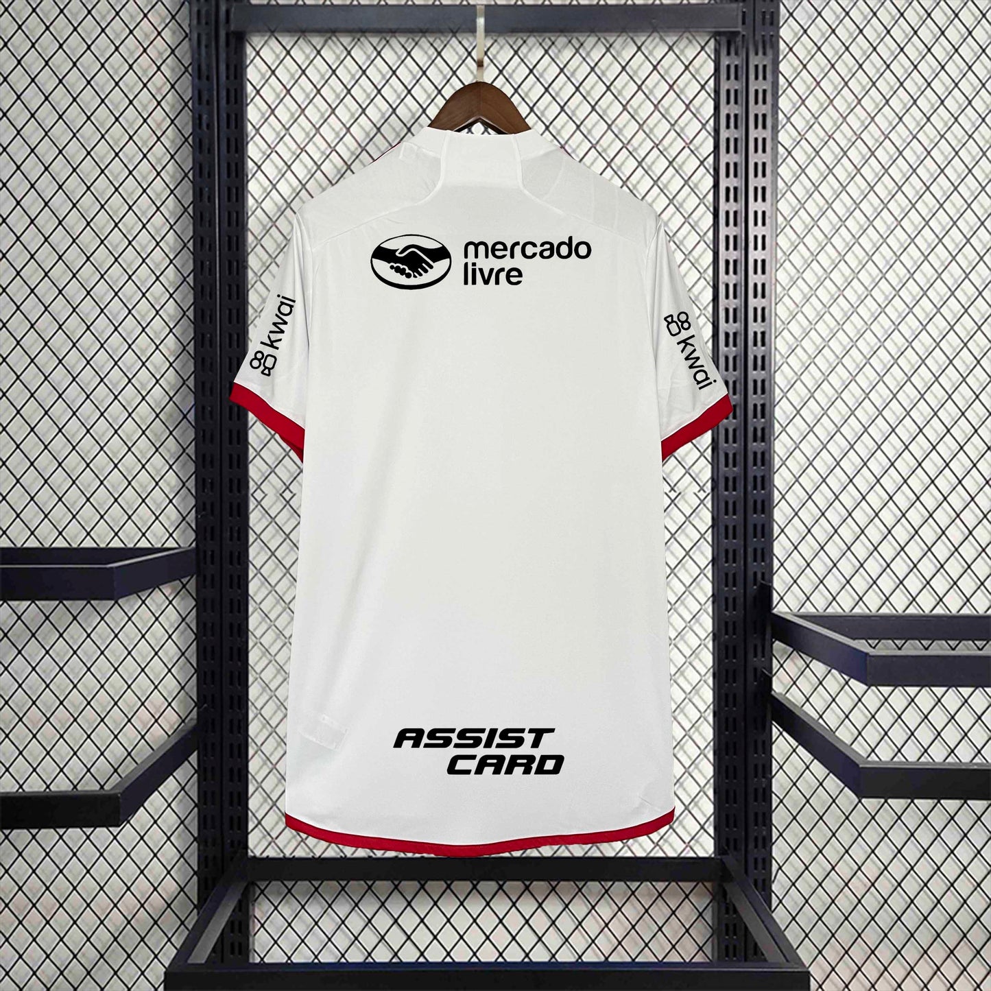 Camisola Flamengo 2024-25 Alternativa Branca Versão Adepto Todos Patrocinadores