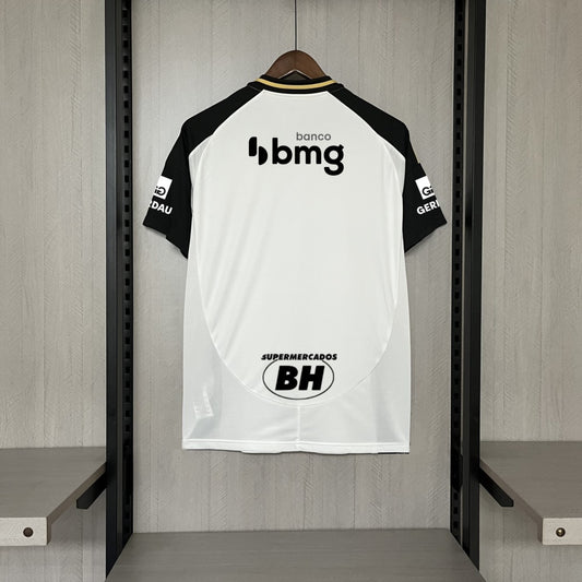 Camisola Atlético-MG 2025-26 Alternativa Branca Versão Adepto Todos Patrocinadores