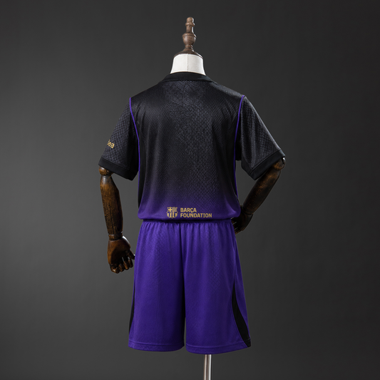 Kit Criança FC Barcelona 2026-27 Alternativo Roxo