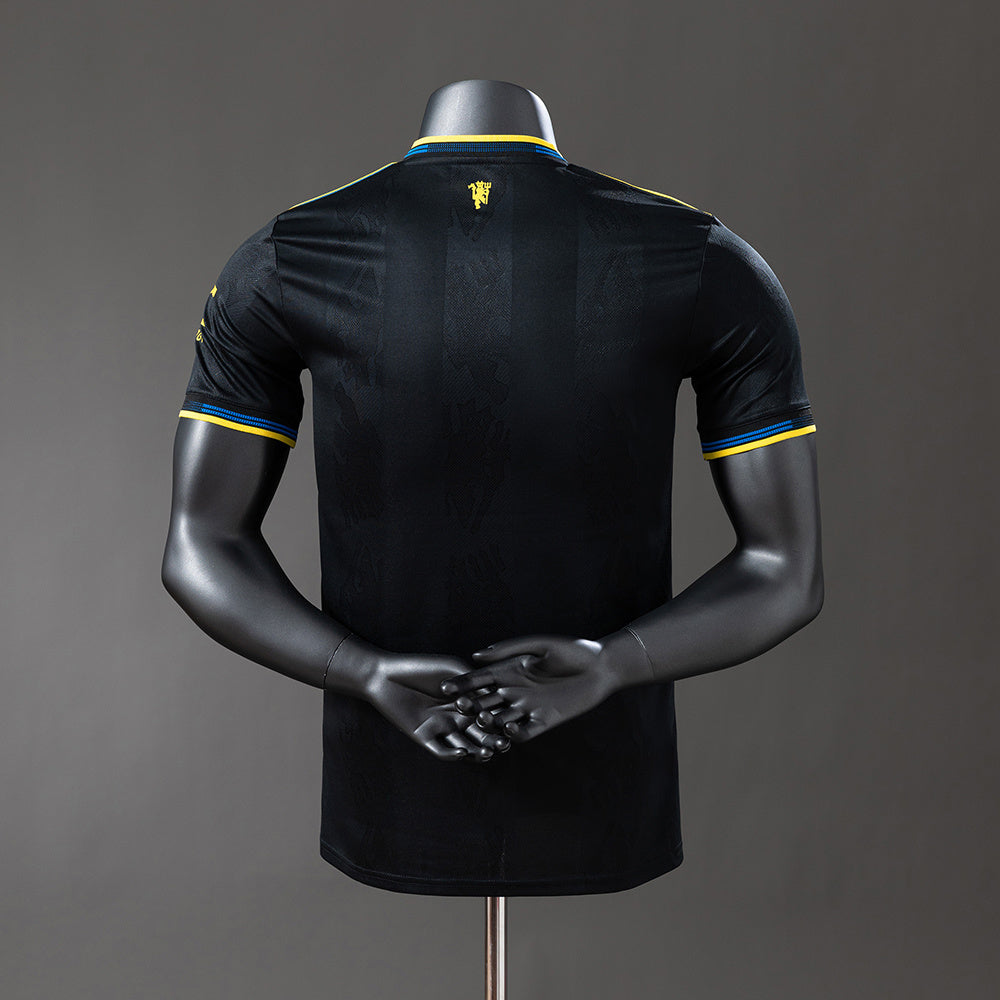 Camisola M-UNITED 2025-26 Alternativa Preta Versão Jogador