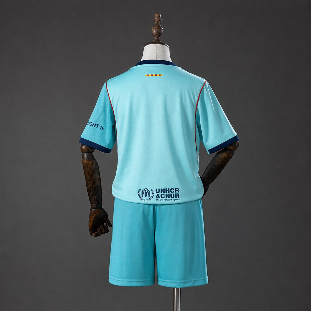 Kit Criança FC Barcelona 2026-27 Alternativo Azul