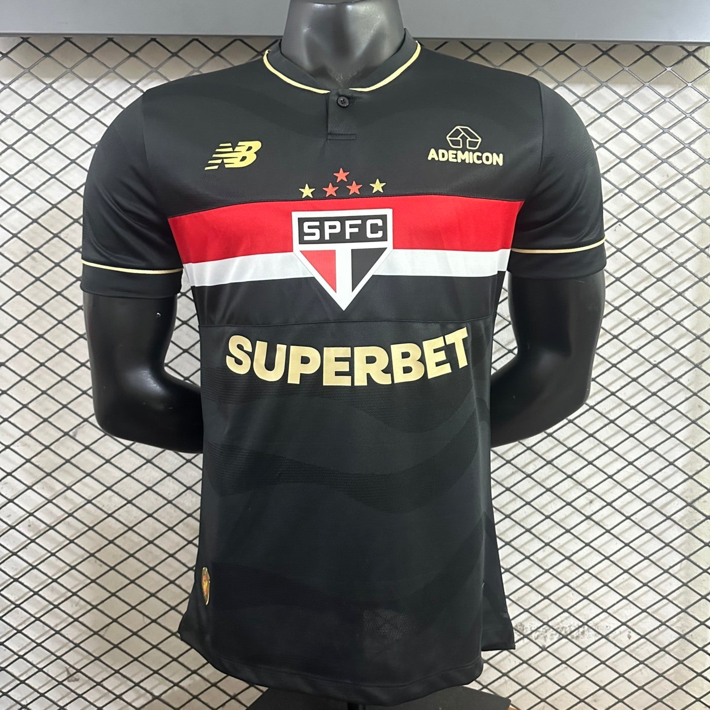 Camisola São Paulo FC 2025-26 Alternativa Preta Versão Adepto